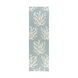 Boardwalk 96 X 30 inch Aqua/Ivory Rugs, Wool