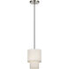 Monroe 1 Light 7 inch Brushed Nickel Mini Pendant Ceiling Light