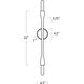 Cobra 2 Light 4.5 inch Polished Nickel Wall Sconce Wall Light