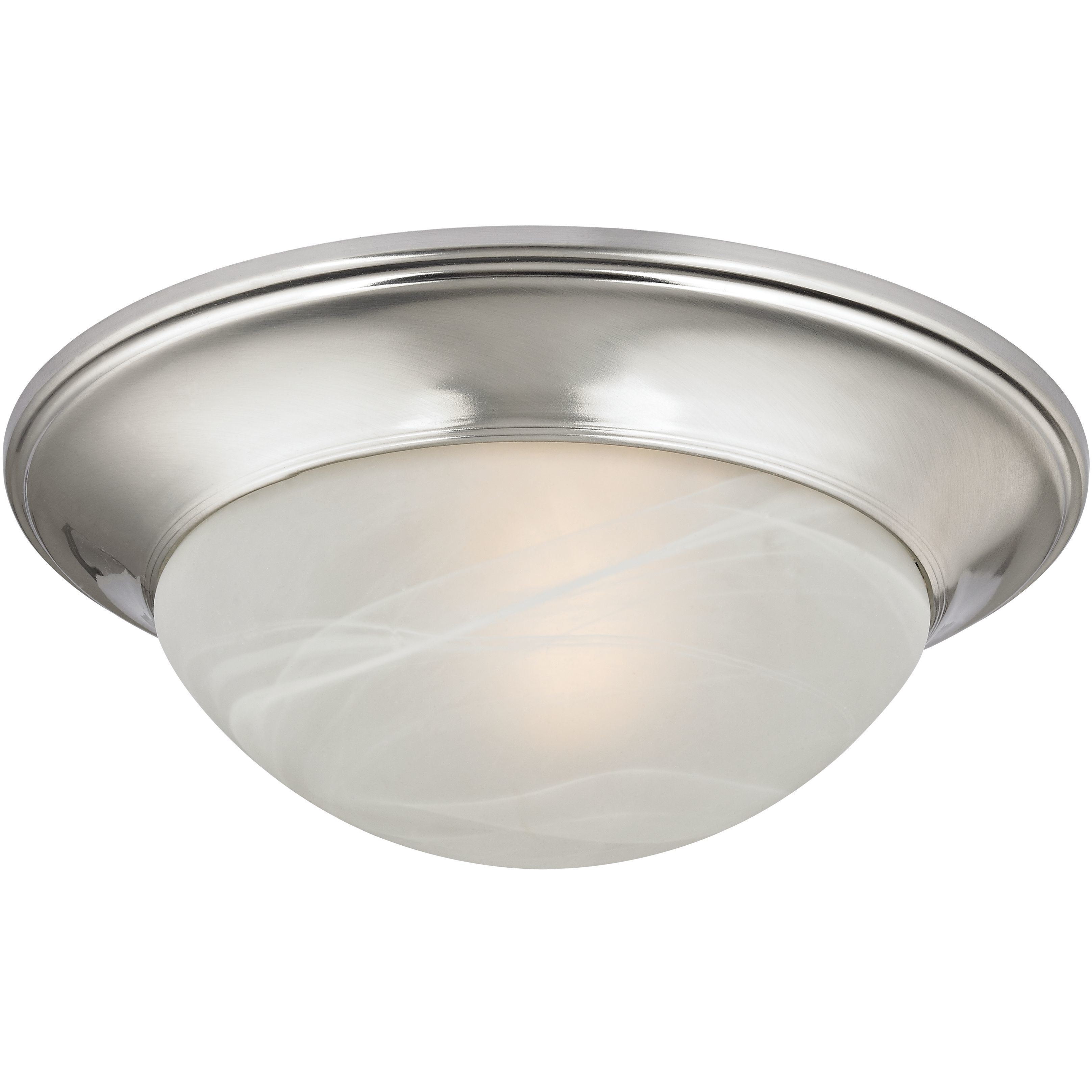 Fluor 1 Light 12 inch Brushed Nickel Flush Mount Ceiling Light
