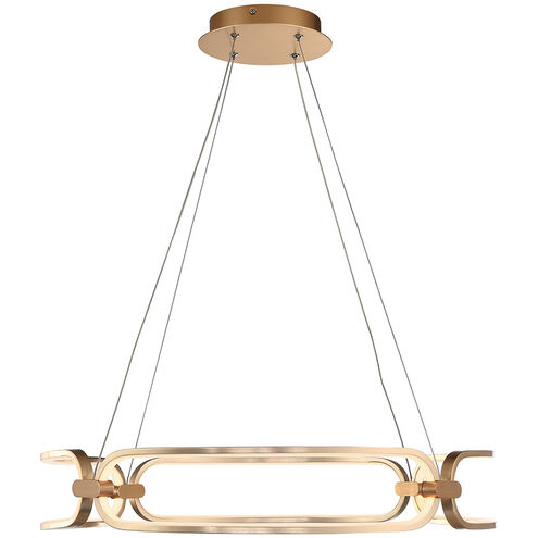 Charmed LED 24 inch Soft Gold Pendant Ceiling Light in 24in, dweLED