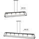 Fulton LED 65 inch Aged Zinc with Antique Nickel Indoor Linear Chandelier Ceiling Light
