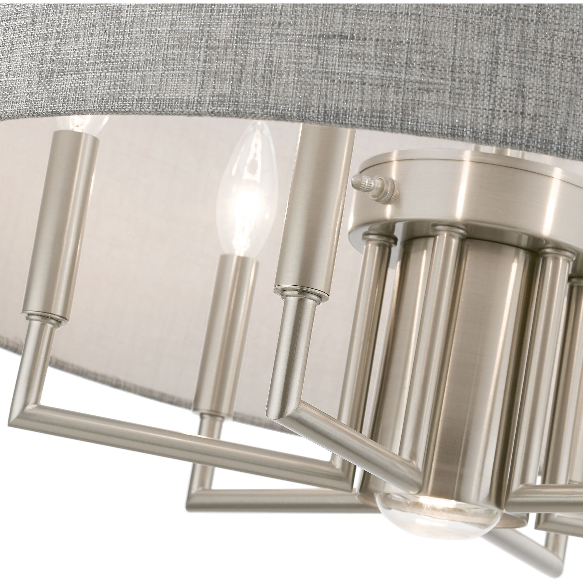 Dakota 7 Light 24 inch Brushed Nickel Pendant Chandelier Ceiling Light