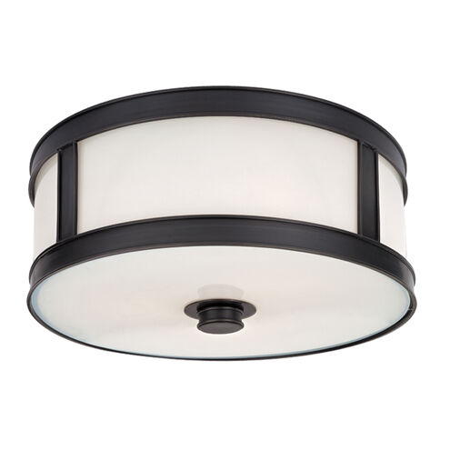 Patterson 2 Light 13 inch Old Bronze Flush Mount Ceiling Light