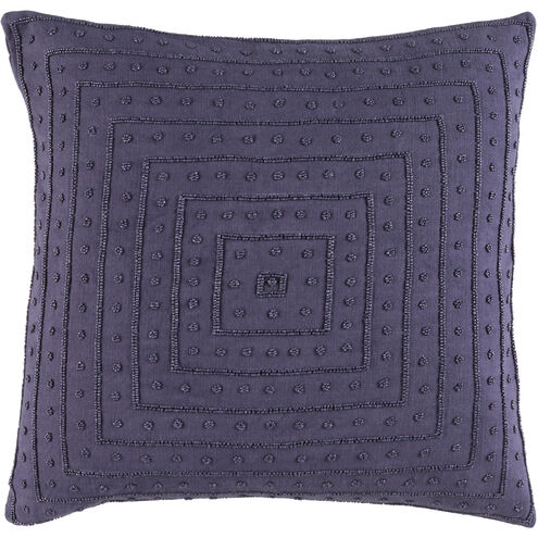 Gisele 22 X 22 inch Violet Throw Pillow