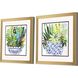 Florals Collection Blue Framed Art