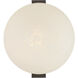 Vino Wall Sconce Wall Light in Dark Bronze, White Etched Alabaster Glass