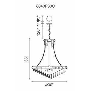 Kingdom 18 Light 30 inch Chrome Down Chandelier Ceiling Light