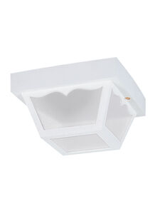 Outdoor Ceiling 2 Light 10.25 inch White Outdoor Ceiling Flush Mount