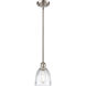 Ballston Brookfield LED 5.75 inch Brushed Satin Nickel Pendant Ceiling Light in Clear Glass, Ballston