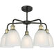 Castile 5 Light 24 inch Black Antique Brass Chandelier Ceiling Light in White