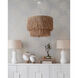 Samoa 4 Light 31 inch Gesso White/Natural Rope Two-Tiered Chandelier Ceiling Light