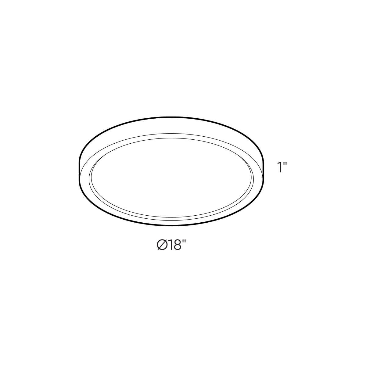 Delta 1 Light 18 inch Black Flushmount Ceiling Light