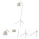 Quana 59.25 inch 100 watt Brushed Nickel Floor Lamp Portable Light