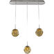 Meteor Island Light Ceiling Light in Amber