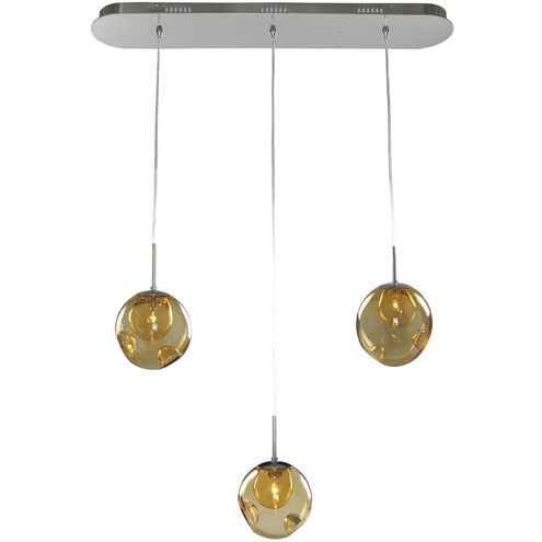 Meteor Island Light Ceiling Light in Amber