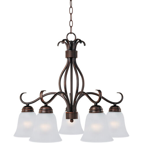 Basix 5 Light 25 inch Oil Rubbed Bronze Down Light Chandelier Ceiling Light