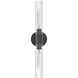 Shea LED 24 inch Black Bath Light Wall Light