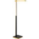 Sauvity 51.75 inch 24.00 watt Soft Brass and Coal Floor Lamp Portable Light