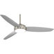 Concept IV 54 inch Brushed Nickel Wet with Silver Blades Outdoor Ceiling Fan
