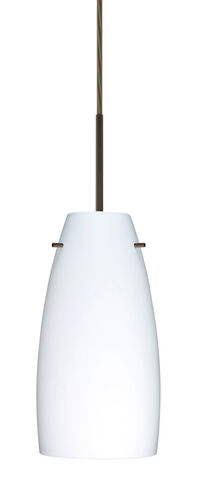 Tao LED Bronze Pendant Ceiling Light in Opal Matte Glass