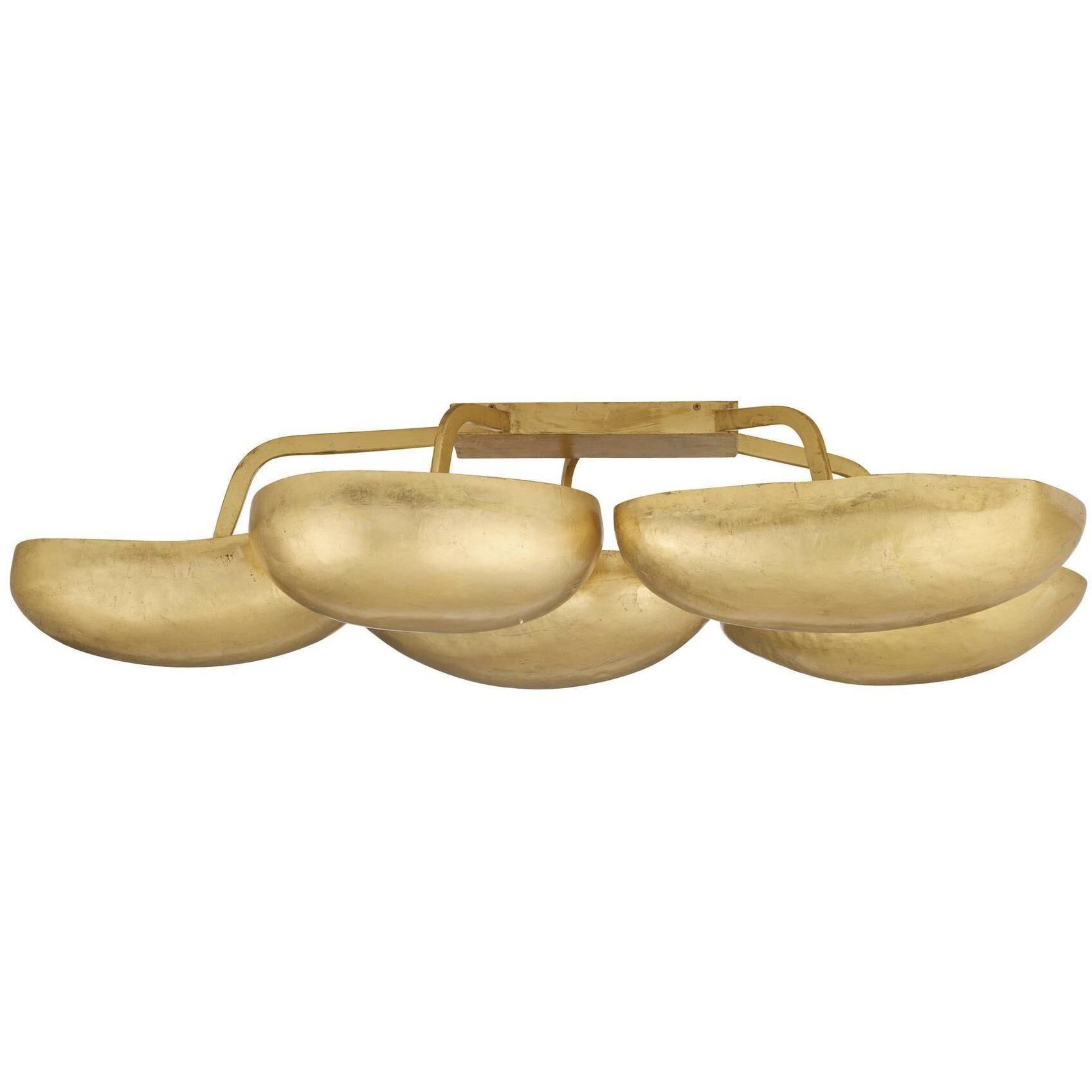 Theo 13 Light 54.5 inch Gold Leaf Flush Mount Ceiling Light