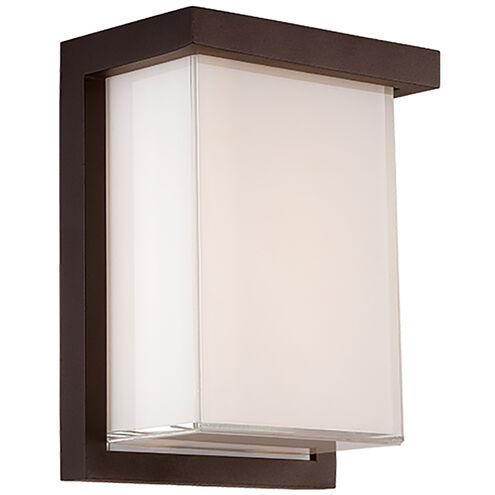 Ledge LED 8 inch Bronze Outdoor Wall Light in 3500K, 8in.