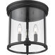 Thayer 3 Light 13 inch Matte Black Flush Mount Ceiling Light