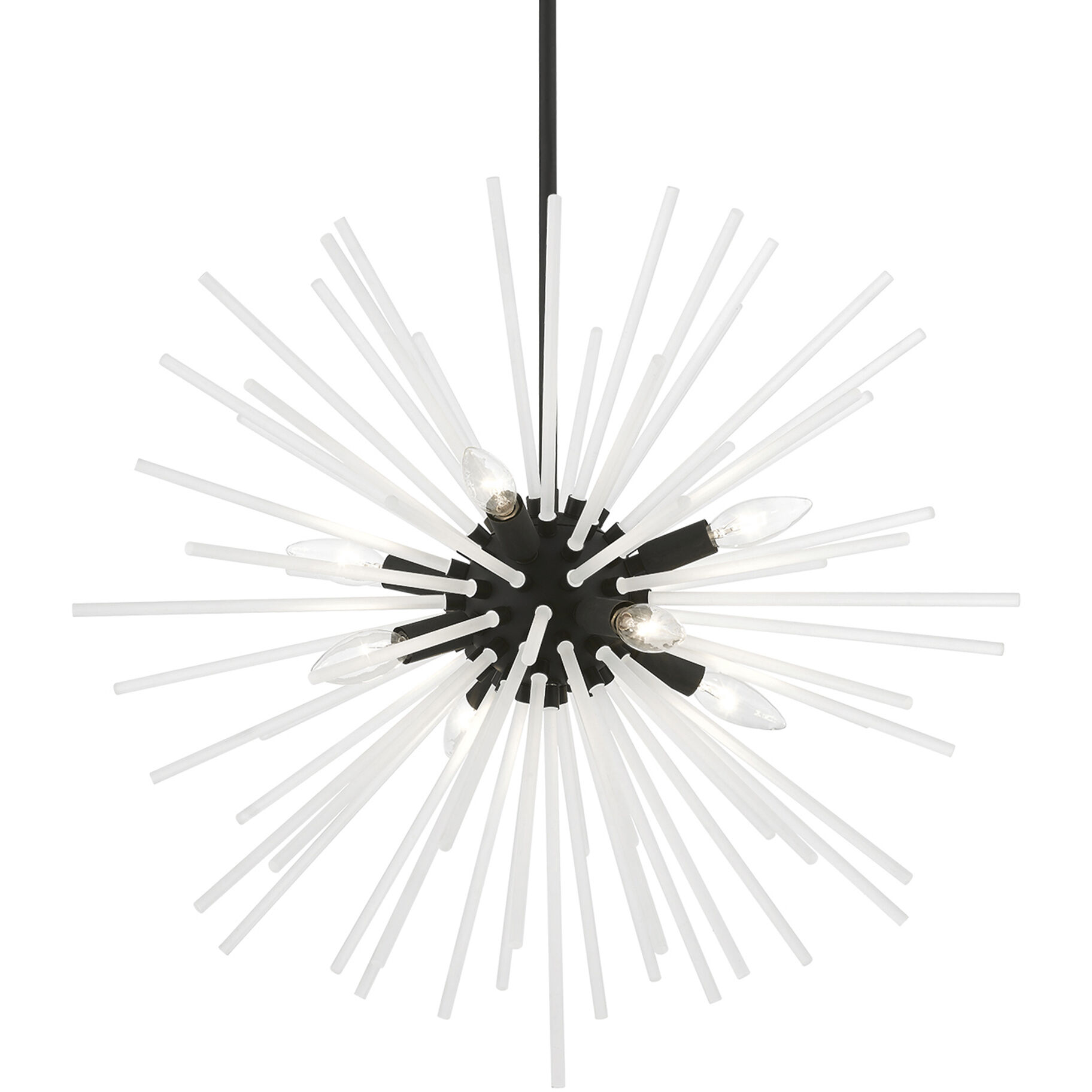 Uptown 8 Light 26 inch Black Pendant Chandelier Ceiling Light