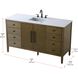 Blakely 60 X 34 inch Hazel Oak Bathroom Vanity Cabinet