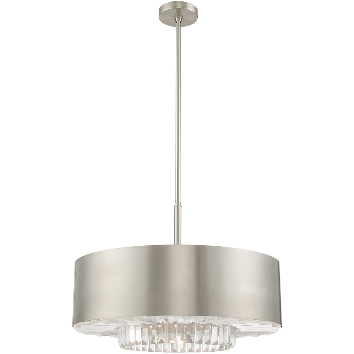 Madison 6 Light 24 inch Brushed Nickel Pendant Chandelier Ceiling Light