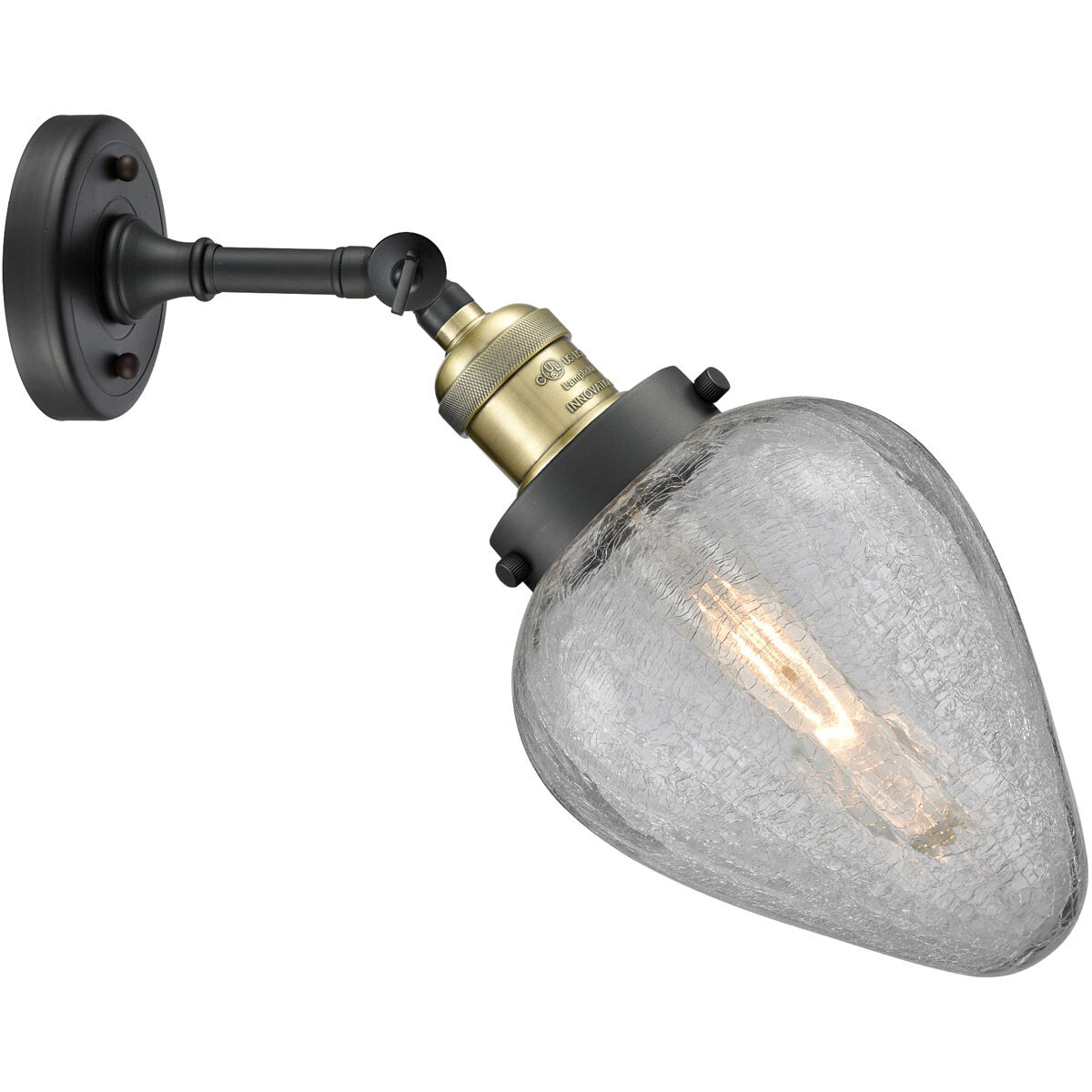 Franklin Restoration Geneseo 1 Light 7 inch Black Antique Brass Sconce Wall Light, Franklin Restoration