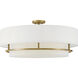 Graham 30 inch Lacquered Brass Indoor Semi-Flush Mount Ceiling Light, Convertible