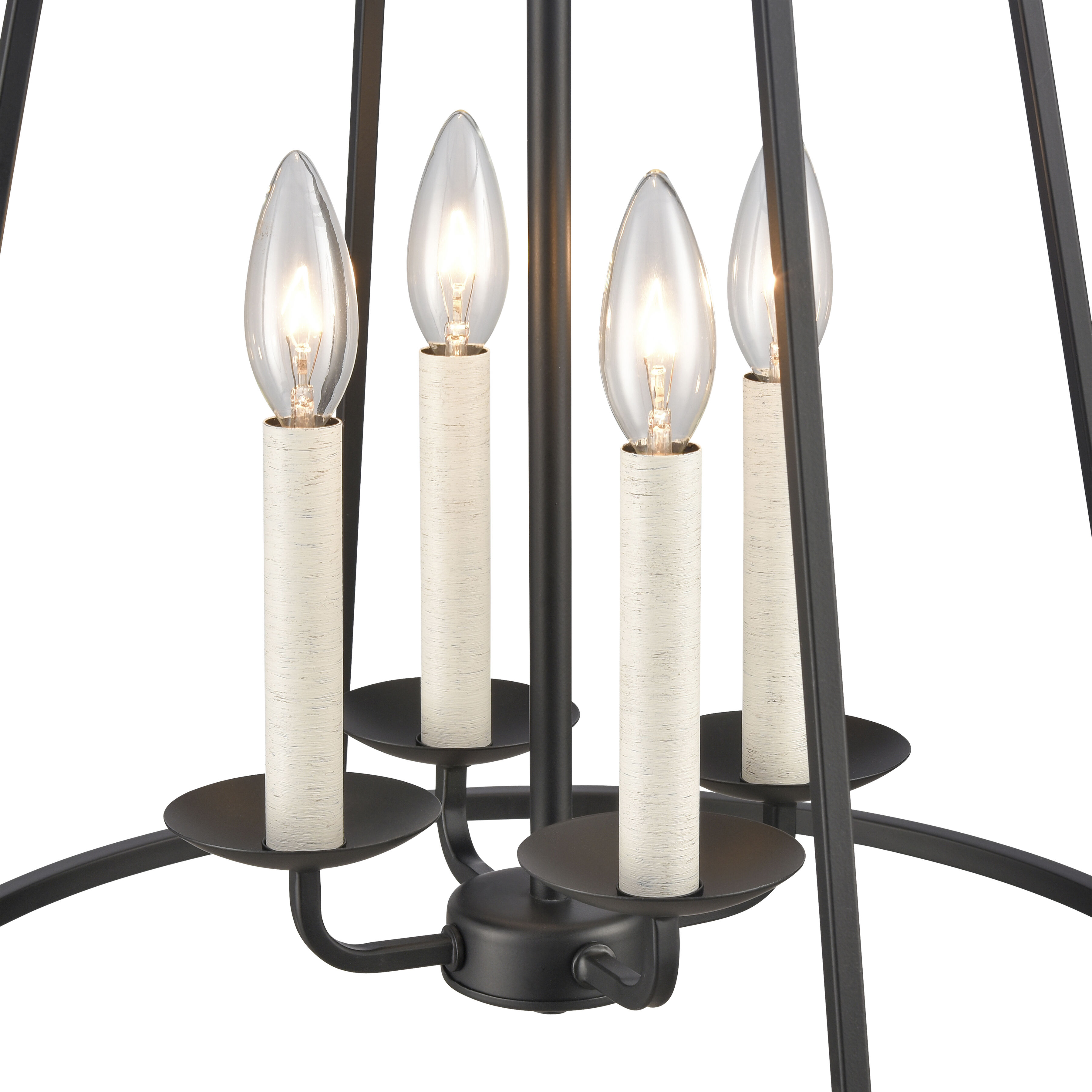 Ellisville 4 Light 17.25 inch Matte Black Chandelier Ceiling Light