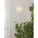 Textile Collection 1 Light 14 inch Cream and White ADA Wall Sconce Wall Light