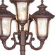 Oxford 4 Light 93 inch Imperial Bronze Outdoor 4 Head Post