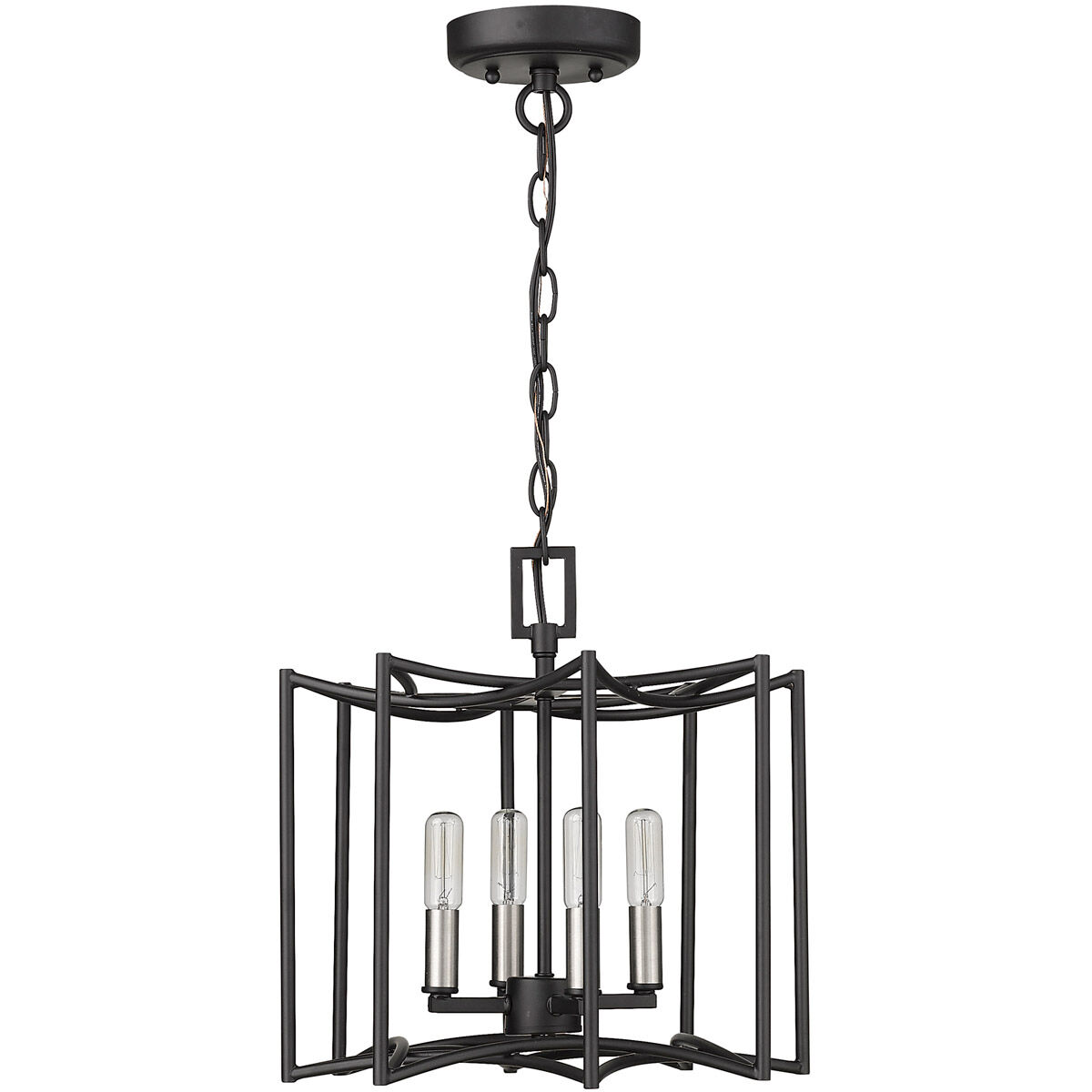Rhian 4 Light 14 inch Matte Black Pendant Ceiling Light