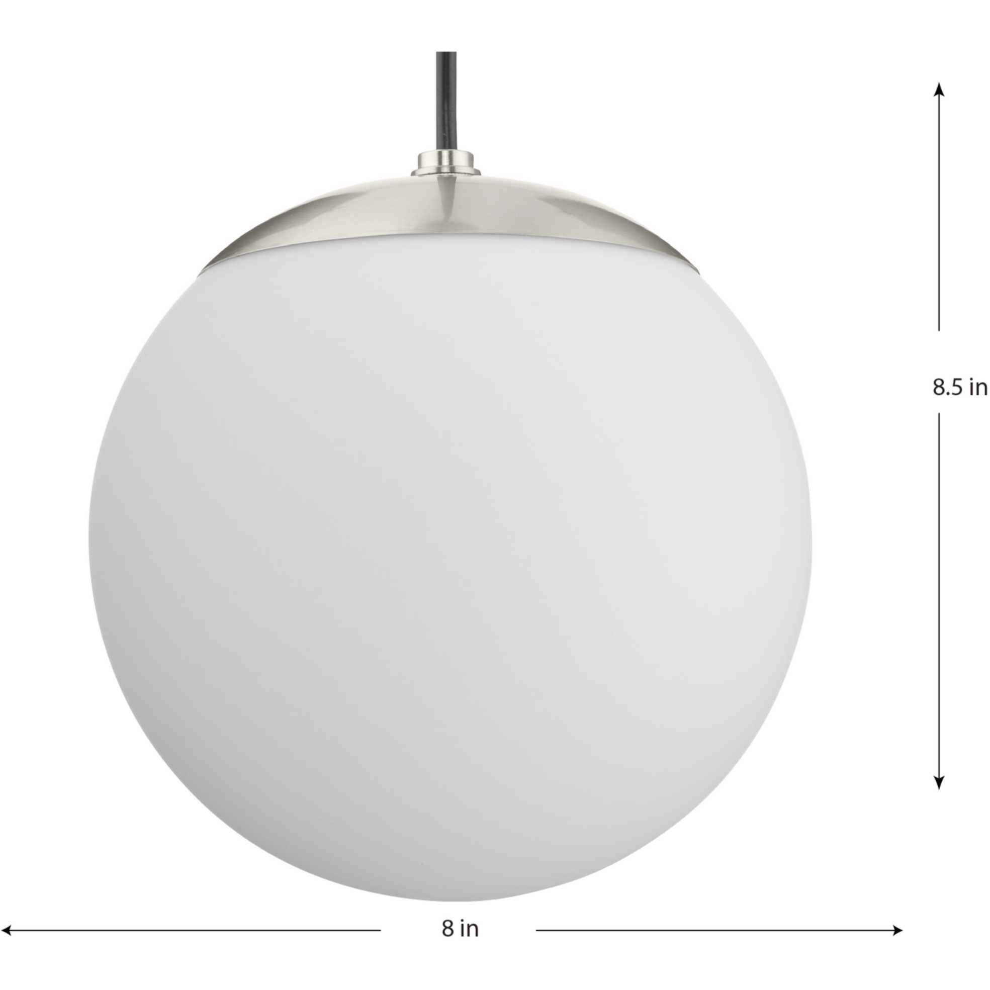 Atwell 1 Light 8 inch Brushed Nickel Pendant Ceiling Light, Small