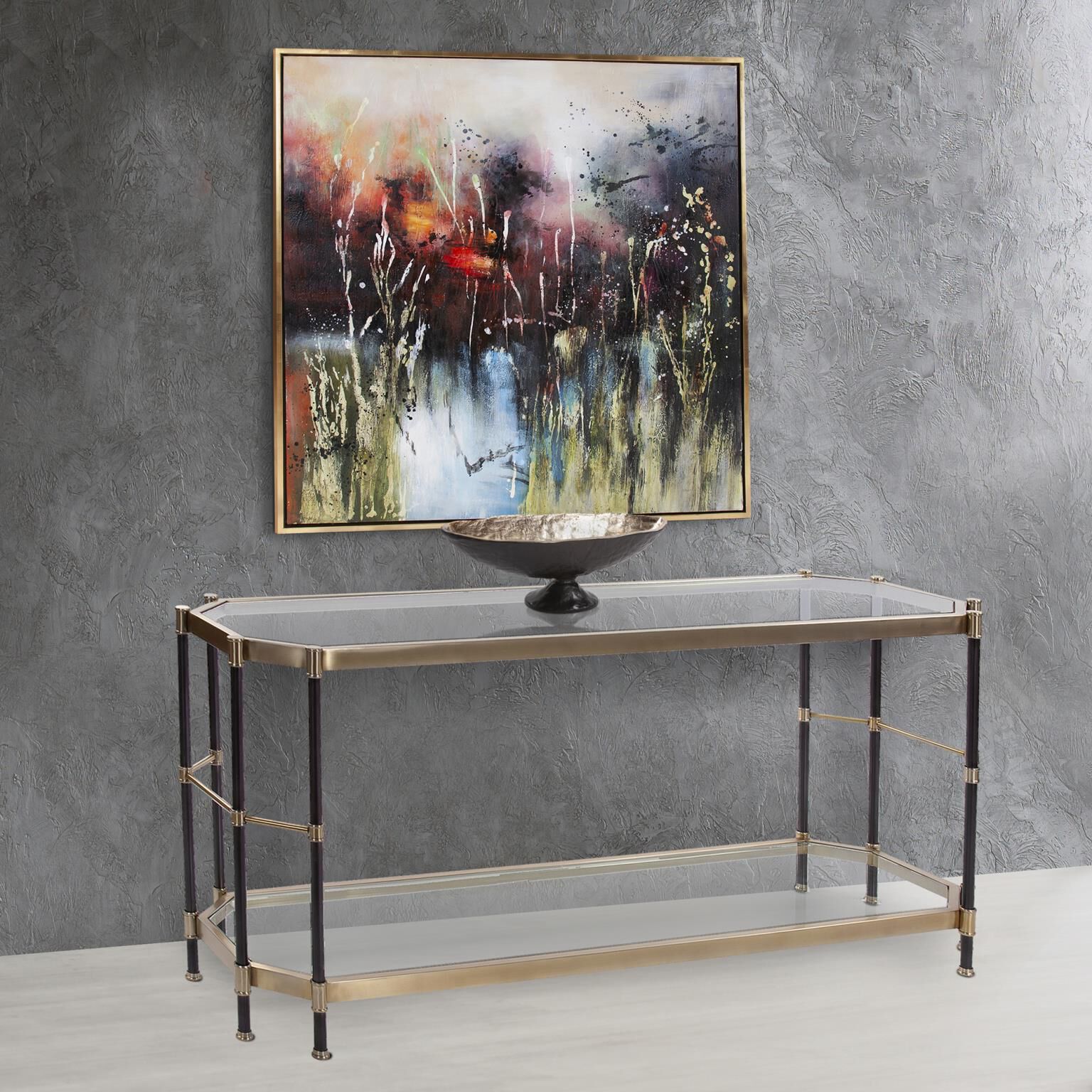 Fall Begins At The Farm 49.75 X 49.75 inch Hand Painted Original Art