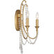 Arcadia 2 Light 11.25 inch Antique Gold Sconce Wall Light