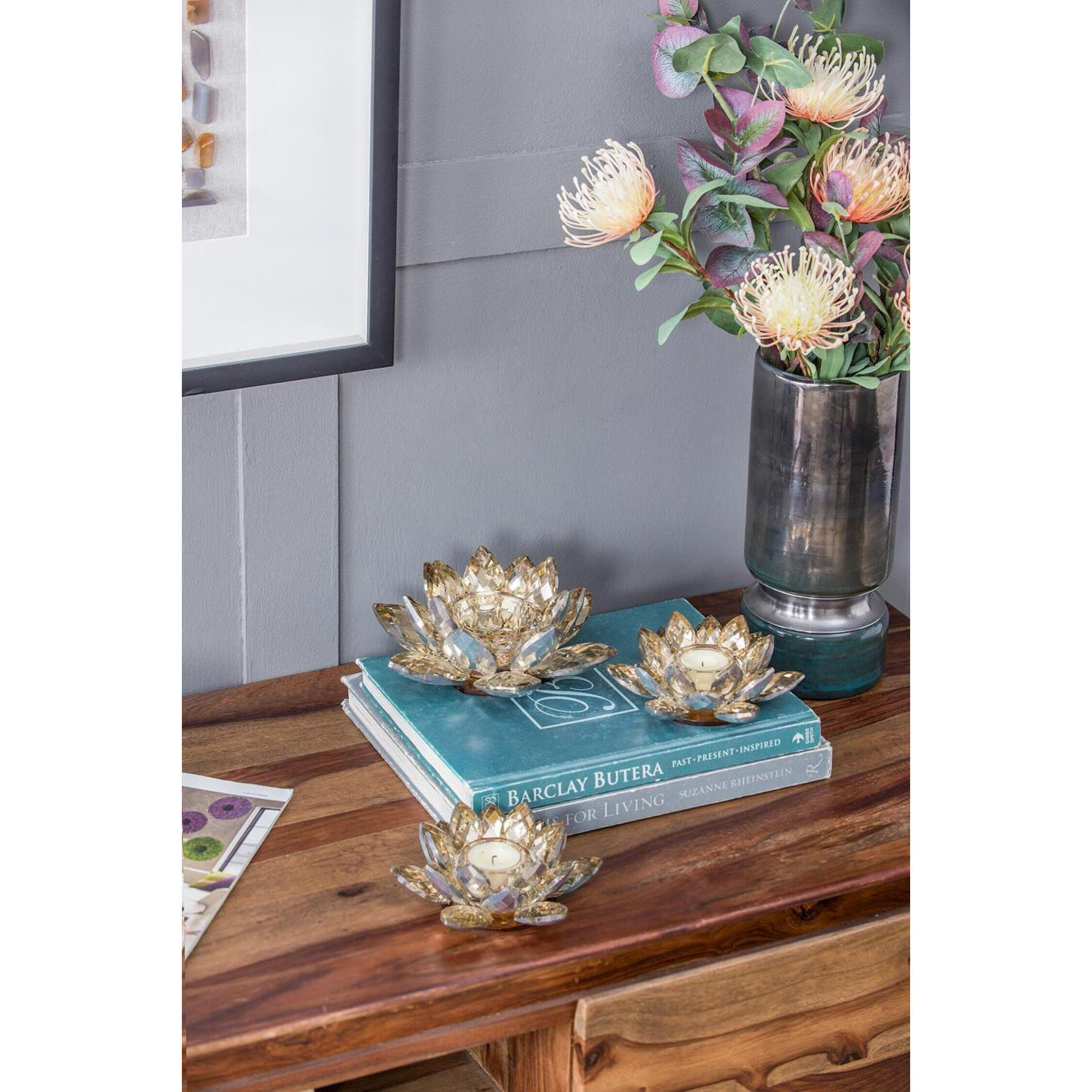 Lotus 5.9 X 2.2 inch Candleholder