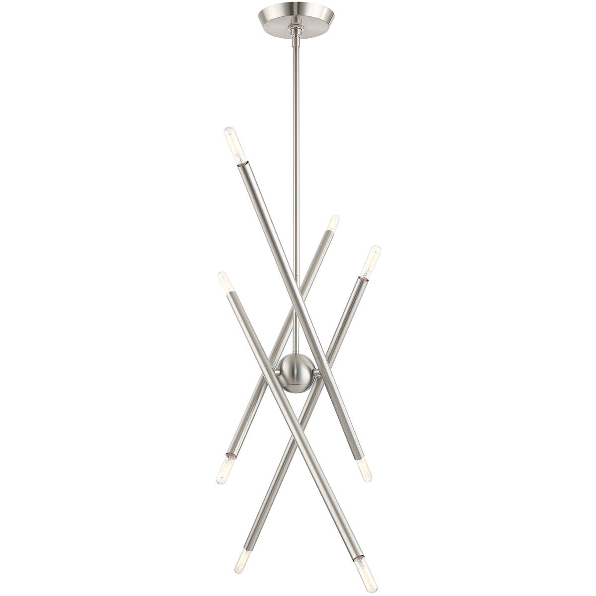 Soho 8 Light 12 inch Brushed Nickel Chandelier Ceiling Light