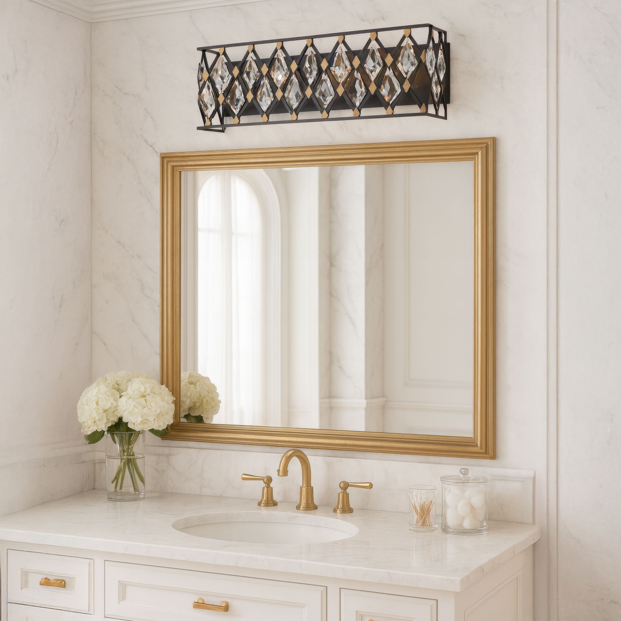 Windsor 3 Light 23.75 inch Carbon and Havana Gold Bath Vanity Light Wall Light