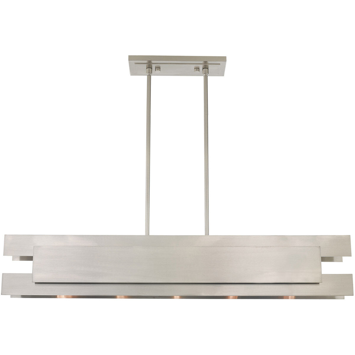 Varick 5 Light 46 inch Brushed Nickel Linear Chandelier Ceiling Light