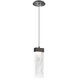 Parallel LED 2.3 inch Graphite Pendant Ceiling Light in 3000K LED, Clear Granite