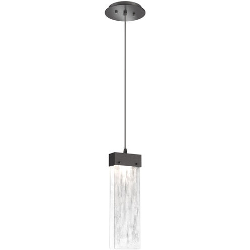 Parallel LED 2.3 inch Graphite Pendant Ceiling Light in 3000K LED, Clear Granite