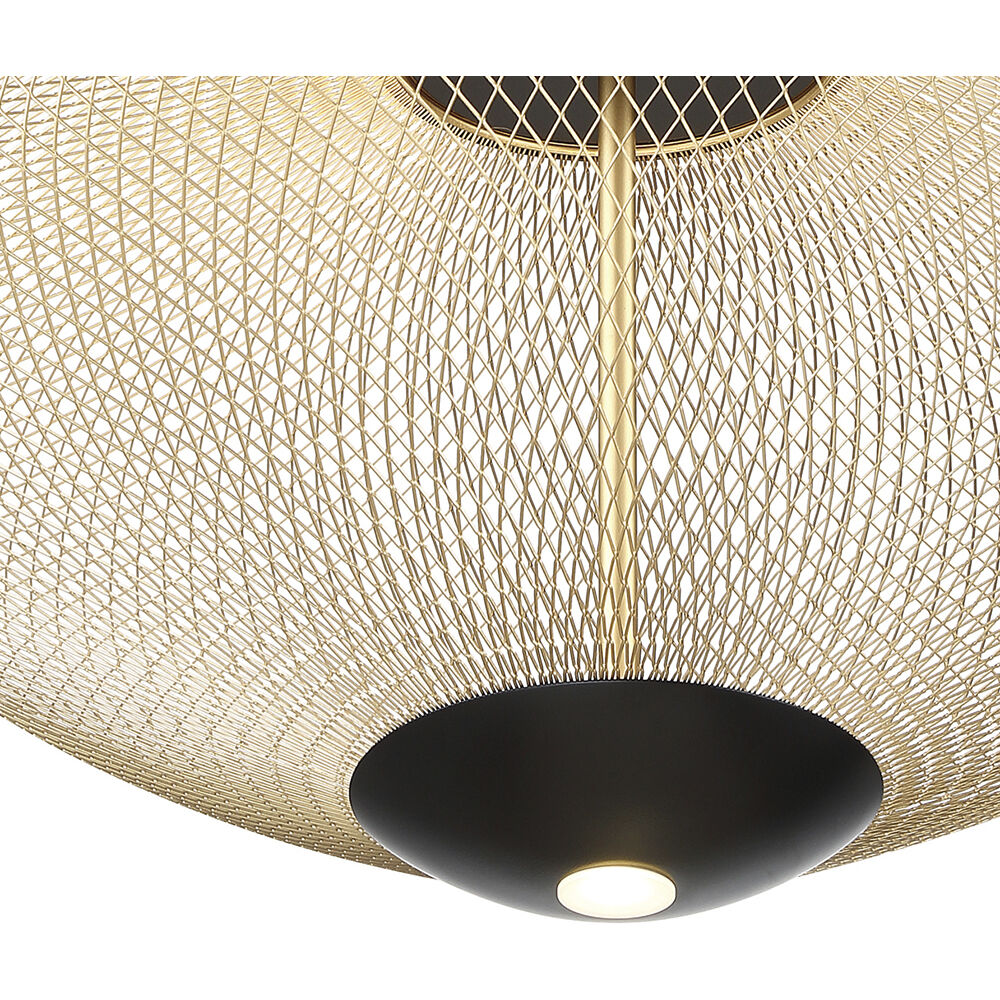 Park LED 21.5 inch Black Pendant Ceiling Light, Large