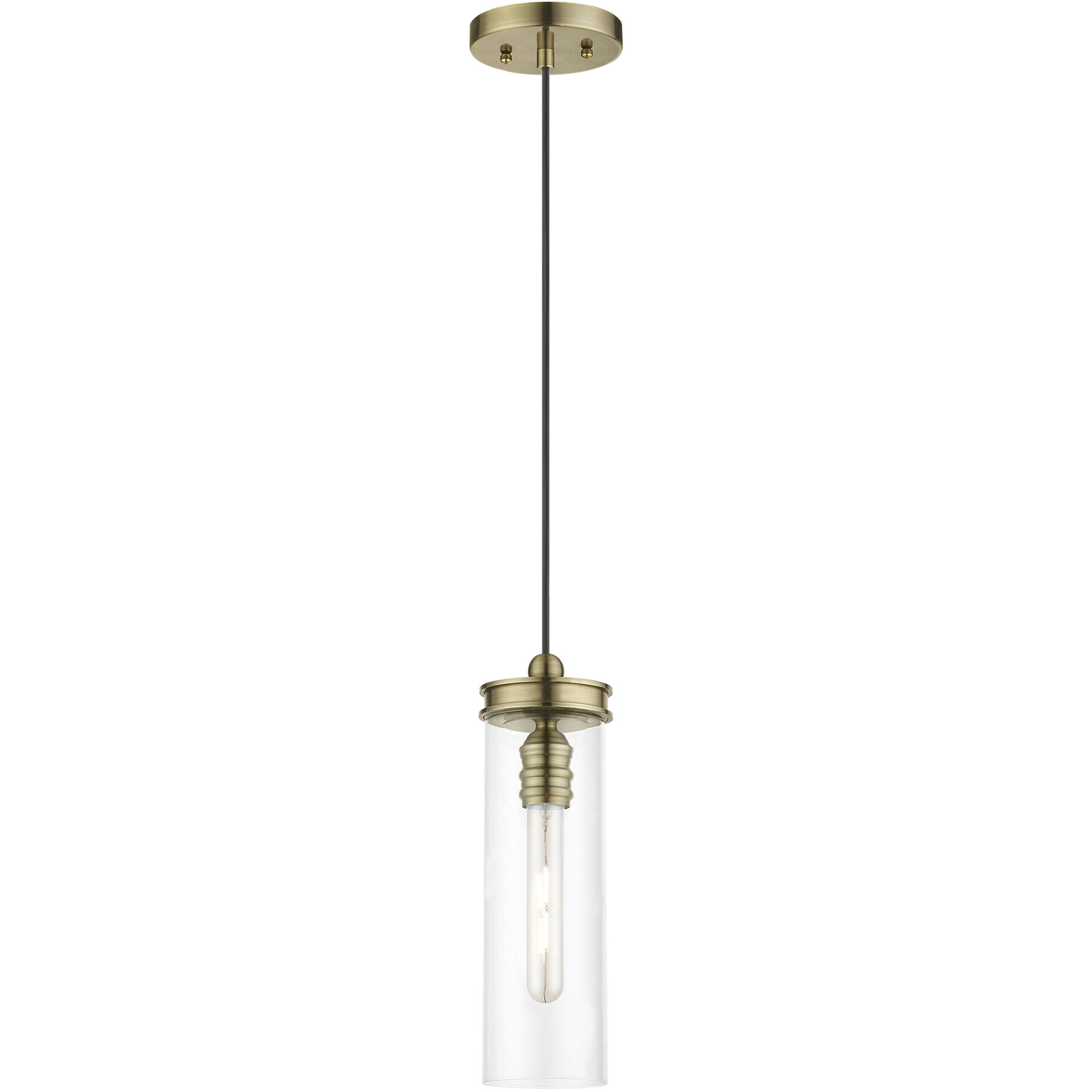 Devoe 1 Light 5 inch Antique Brass Mini Pendant Ceiling Light