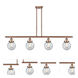 Ballston Beacon LED 48 inch Antique Copper Island Light Ceiling Light in Seedy Glass