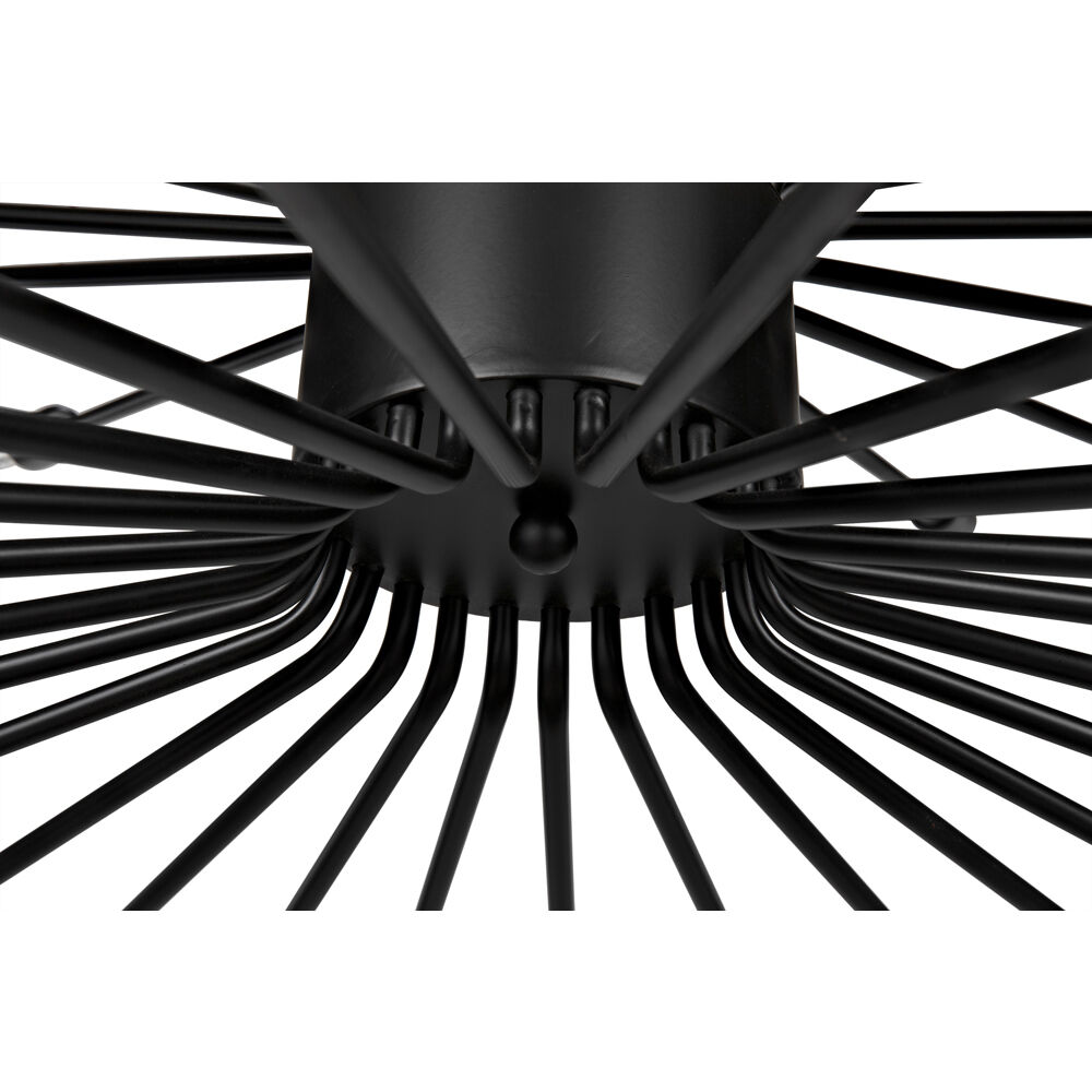 Lampberto 48 Light 45 inch Matte Black Chandelier Ceiling Light